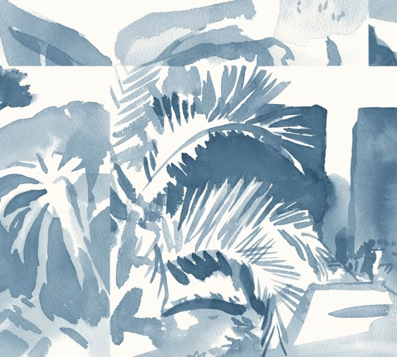 Панно Paint and Paper Library Tresco Abbey Gardens Blue Blood 0393AGBLUEB